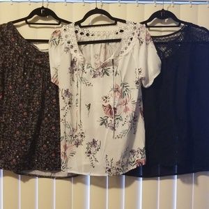 NWOT 3 adorable summer tops size L